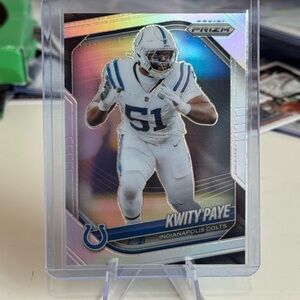 🔥 2025 Kwity Paye Panini Prizm Silver Variation Prizm Card.